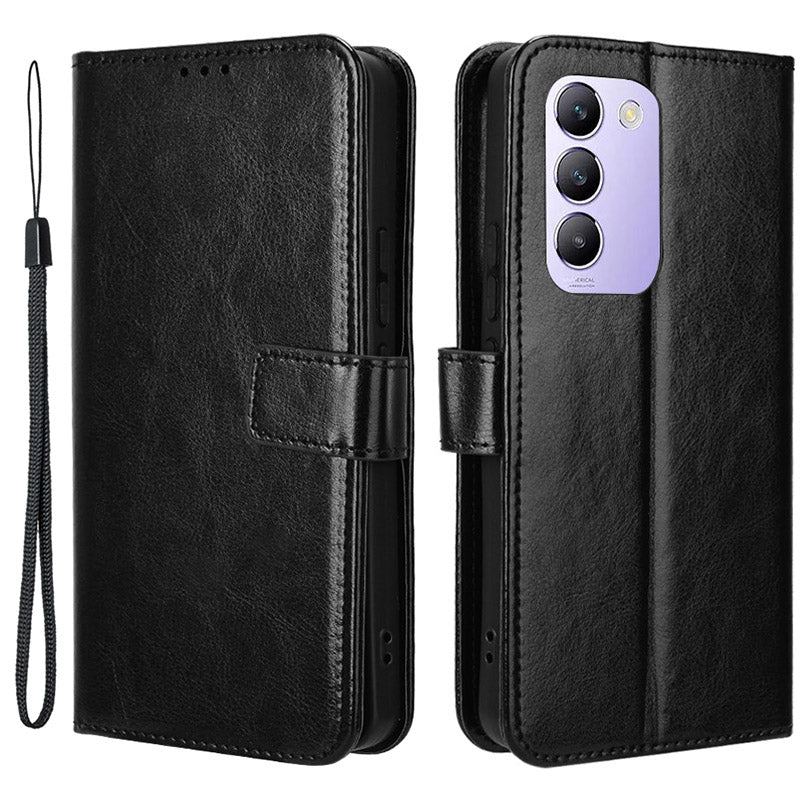 For vivo Y200e 5G / V40 SE 5G / Y100 5G (Indonesia) / V30 Lite 4G / T3 5G / Y100 4G / V30 SE 5G Case Leather Wallet Phone Cover For vivo Y200e 5G / V40 SE 5G / Y100 5G (Indonesia) / V30 Lite 4G / T3 5G / Y100 4G / V30 SE 5G Case Leather Wallet Phone Cover